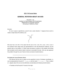 GENERAL ROTATION ABOUT AN AXIS