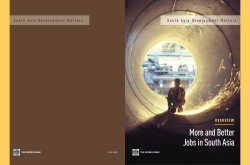 More and Better Jobs in South Asia