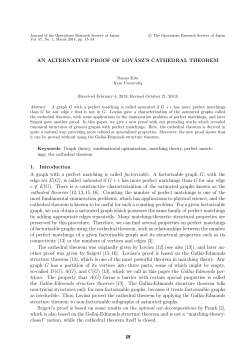 an alternative proof of lov&aacute;sz`s cathedral theorem