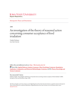 An investigation of the theory of reasoned action concerning