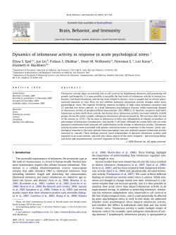 Dynamics of telomerase activity in response to acute psychological