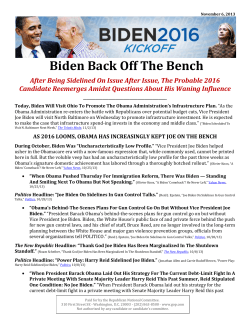 Biden Back Off The Bench