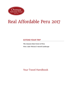 Real Affordable Peru 2017 - Overseas Adventure Travel