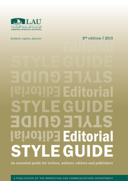 LAU Editorial Styleguide - Marketing and Communications Department
