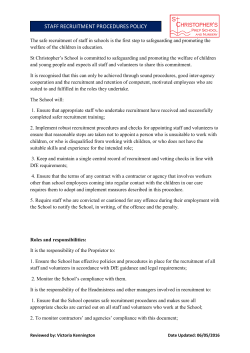 Staff Recruitment Policy and Procedures - st
