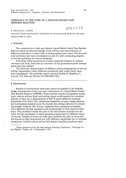 TRIBOLOGY IN THE CORE OF A SODIUM