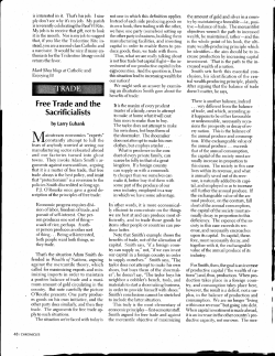 Free Trade and the Sacrificialists