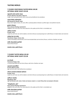 TASTING MENUS