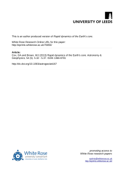 Rapid dynamics of the Earth`s core