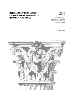 Intelligent estimation of web break sensitivity in paper machines