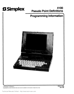 4100 Pseudo Point Definitions Programming Information