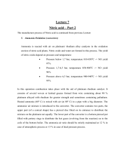 Lecture 7 Nitric acid &ndash; Part 2