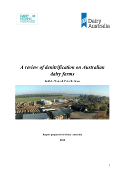 A review of denitrification on Australian dairy farms