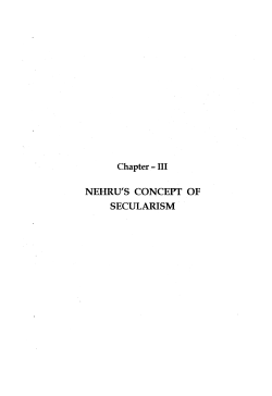 Chapter - III NEHRU`S CONCEPT OF SECULARISM