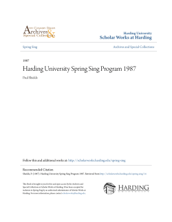 Harding University Spring Sing Program 1987