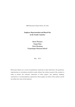 Employee Representation and Board Size in the Nordic
