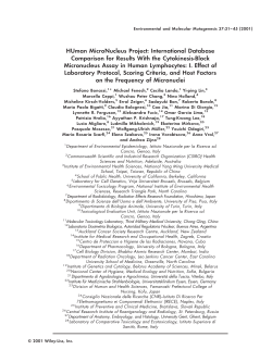 HUman MicroNucleus Project: International