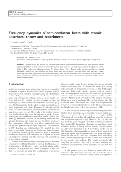 Frequency dynamics of semiconductor lasers with atomic absorbers