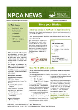 NPCA Newsletter, No 32 - National Pest Control Agencies