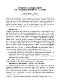 Interest in maths between subject and situation