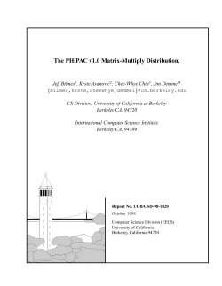 The PHiPAC v1.0 Matrix-Multiply Distribution. - Name