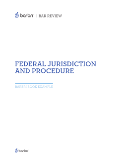 federal jurisdiction and procedure