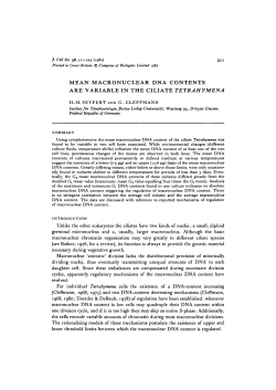 mean macronuclear dna contents are variable in the ciliate