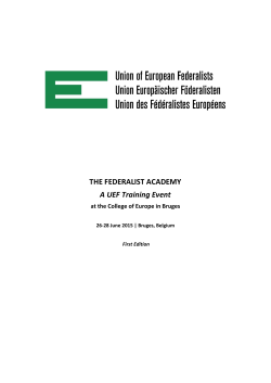 Federalist Academy_EVENT OUTLINE