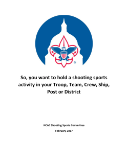 So, you want to hold a shooting sports activity in your Troop, Team