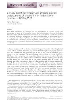 Chivalry, British sovereignty and dynastic politics