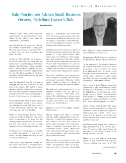 Law Office Management Profile of William Ellyson
