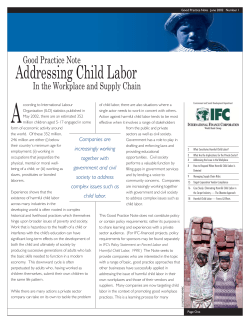 Addressing Child Labor
