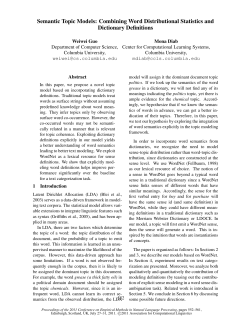 Semantic Topic Models: Combining Word Distributional Statistics
