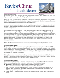 Baylor Clinic Healthletter - Baylor College of Medicine