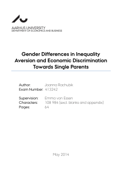 Gender Differences in Inequality Aversion and Economic