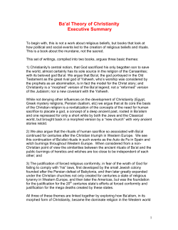 Executive Summary - The Ba`al Theory of Christianity