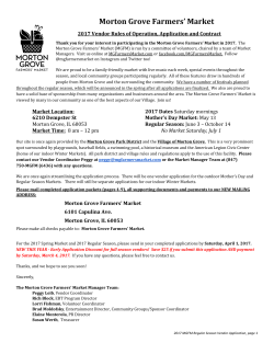 2017MGFMVendorApplication - Morton Grove Farmers` Market