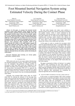 Foot Mounted Inertial Navigation System using Estimated Velocity