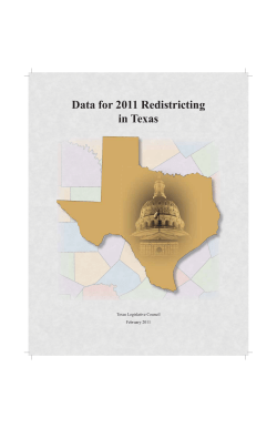 10R 3056 Data for 2011 Redistricting in TX.indd