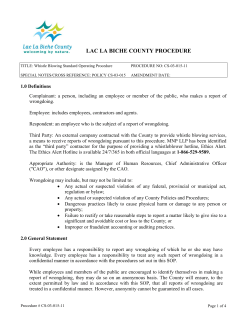 SCHEDULE &ldquo;A&rdquo; - Lac La Biche County