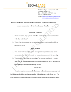 Recording Conversations in Texas