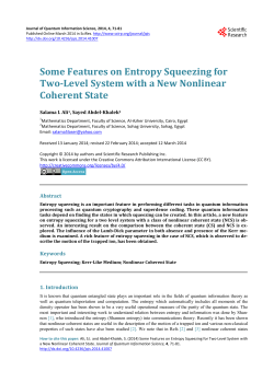 Some Features on Entropy Squeezing for Two