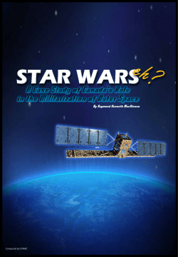A Case Study of Canada`s Role in the Militarization of Outer Space