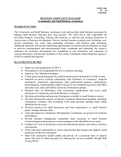 BUSINESS ASSISTANCE MANAGER