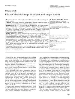 Effect of climatic change in children with atopic eczema