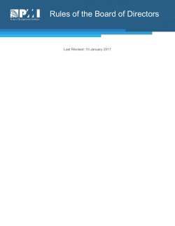 Rules of the Board of Directors | PMI