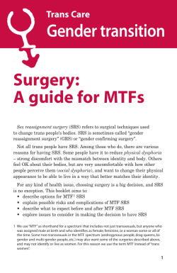 Surgery: A guide for MTFs