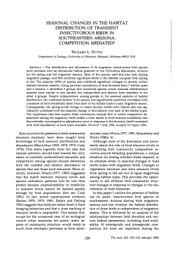 seasonal changes in the habitat distribution of transient