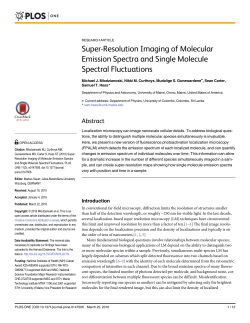 Super-Resolution Imaging of Molecular Emission Spectra and