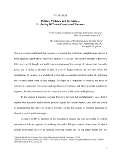 Politics, Violence and the State&hellip; Exploring Different Conceptual